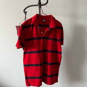 Stylish red and blue collared shirt